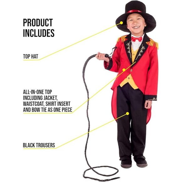 fun shack Kids Ringmaster Costume - Picture 2 of 2